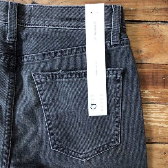 Current Elliot The stovepipe jeans high waist high-rise distressed denim grey 26 - Picture 6 of 16